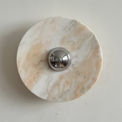 Calacatta Round Marble Wall Sconce