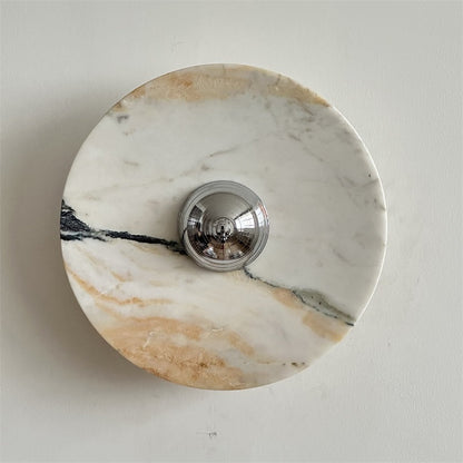 Calacatta Round Marble Wall Sconce