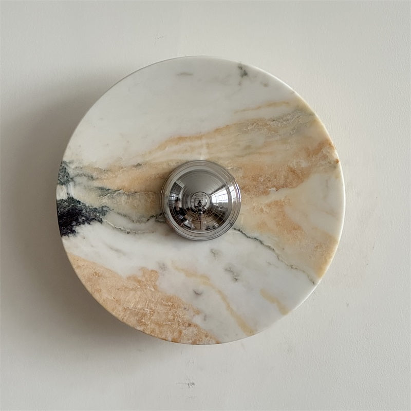 Calacatta Round Marble Wall Sconce