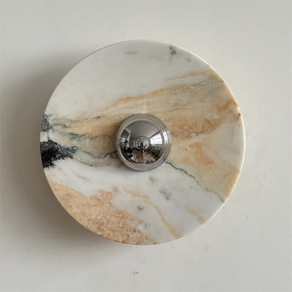 Calacatta Round Marble Wall Sconce