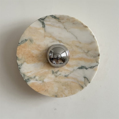 Calacatta Round Marble Wall Sconce