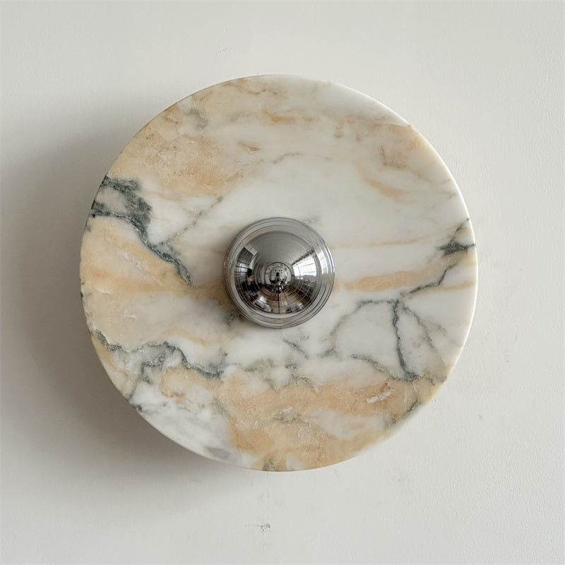 Calacatta Round Marble Wall Sconce
