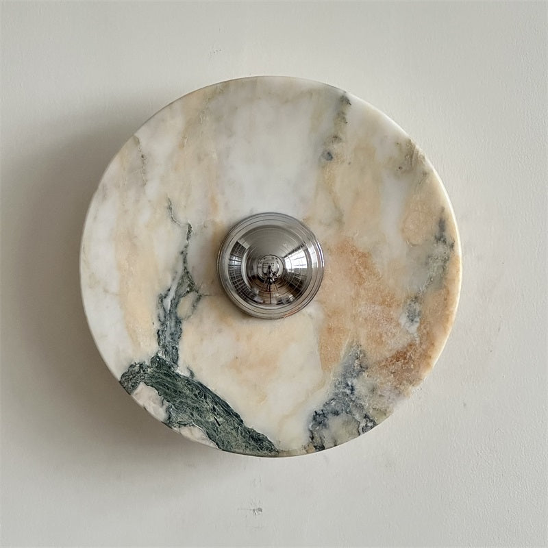 Calacatta Round Marble Wall Sconce