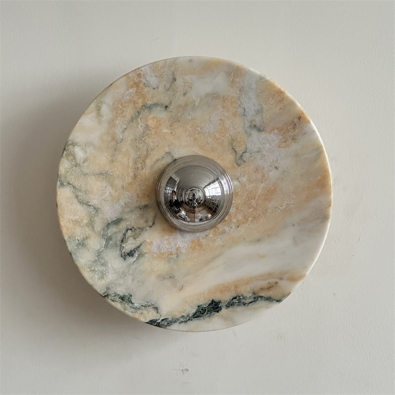 Calacatta Round Marble Wall Sconce