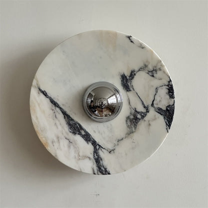 Calacatta Round Marble Wall Sconce