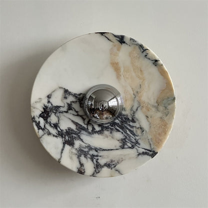 Calacatta Round Marble Wall Sconce