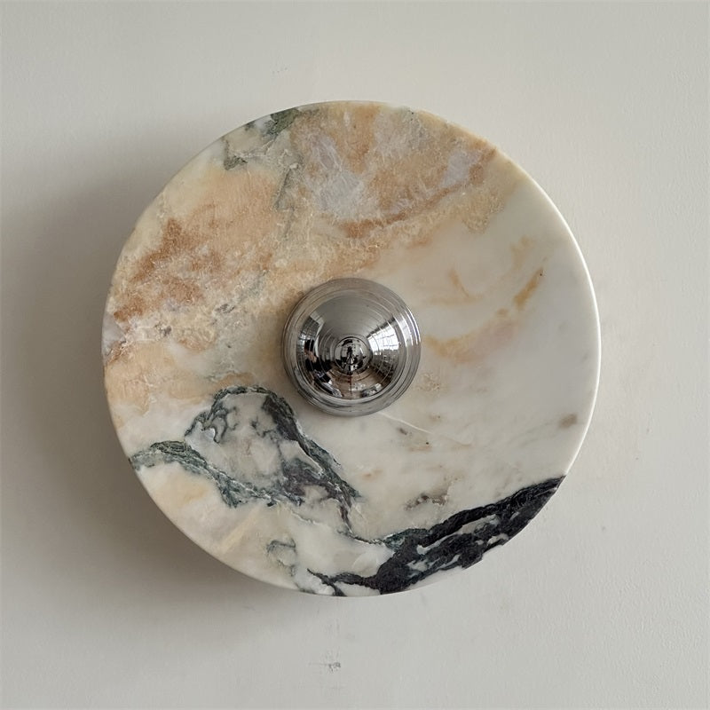 Calacatta Round Marble Wall Sconce