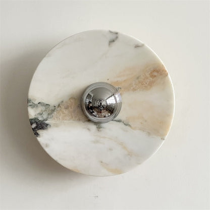 Calacatta Round Marble Wall Sconce