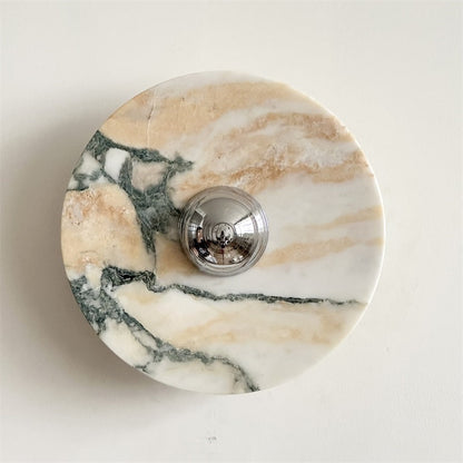 Calacatta Round Marble Wall Sconce