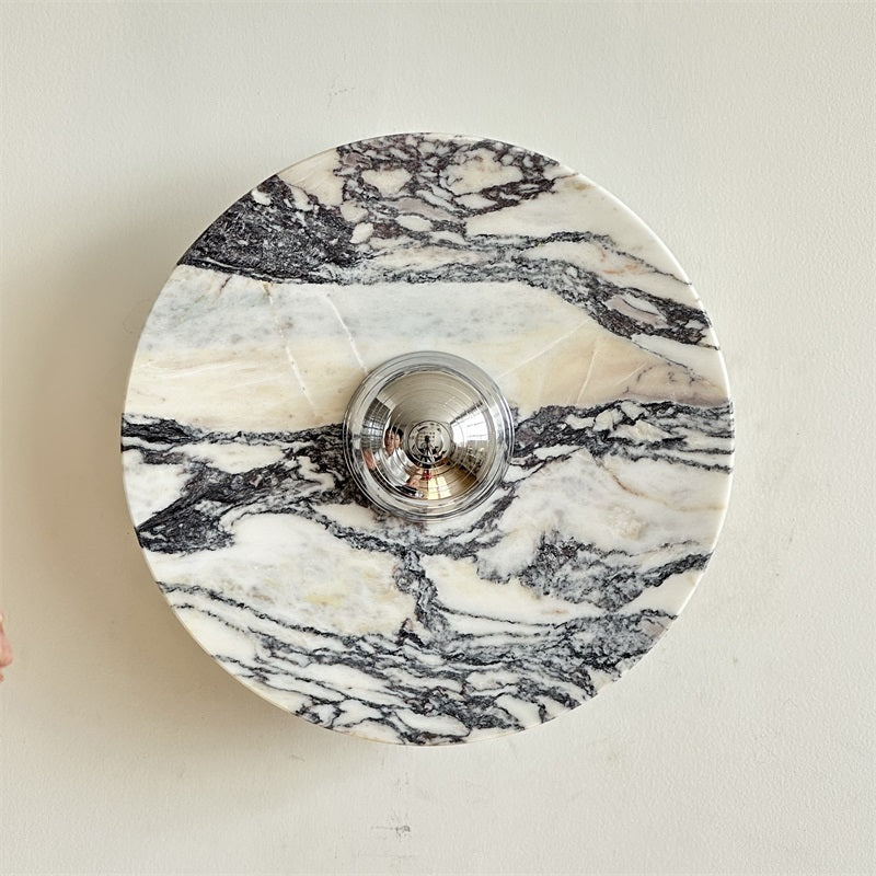Calacatta Round Marble Wall Sconce