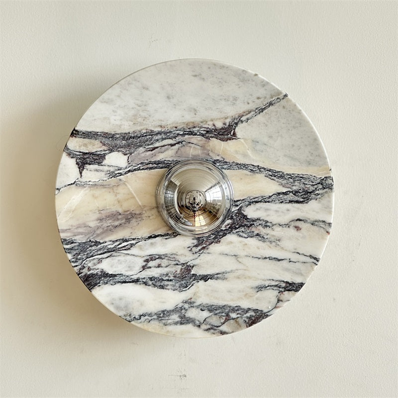 Calacatta Round Marble Wall Sconce