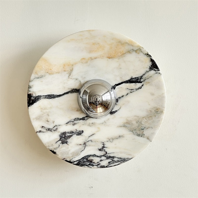 Calacatta Round Marble Wall Sconce