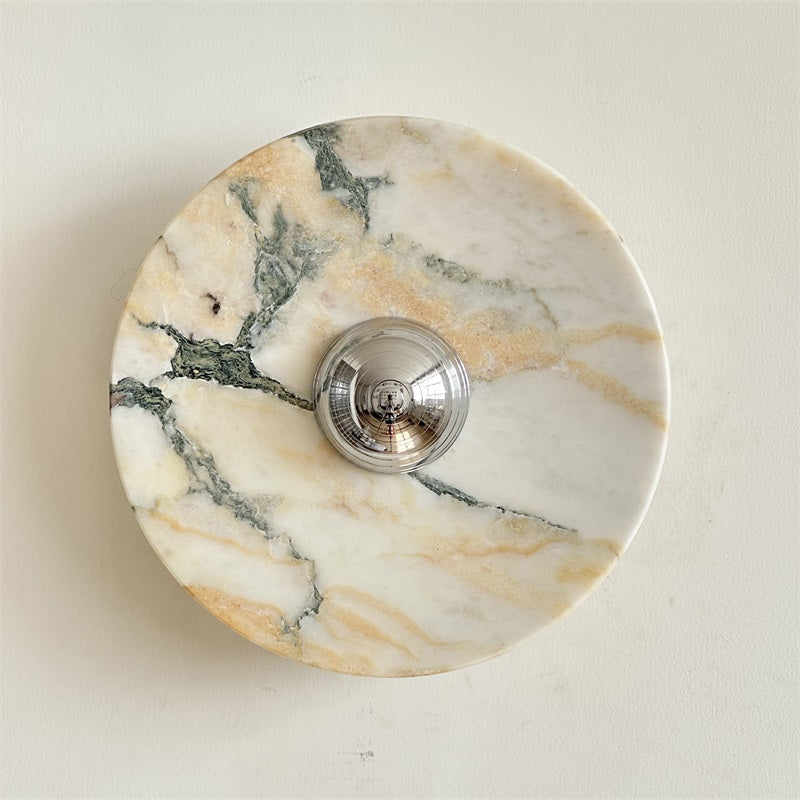 Calacatta Round Marble Wall Sconce