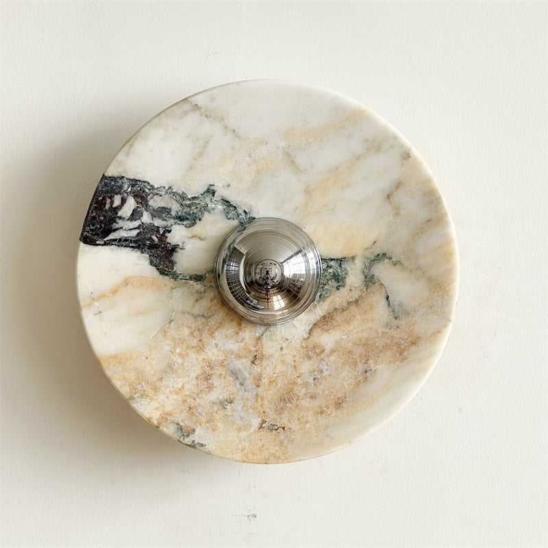 Calacatta Round Marble Wall Sconce