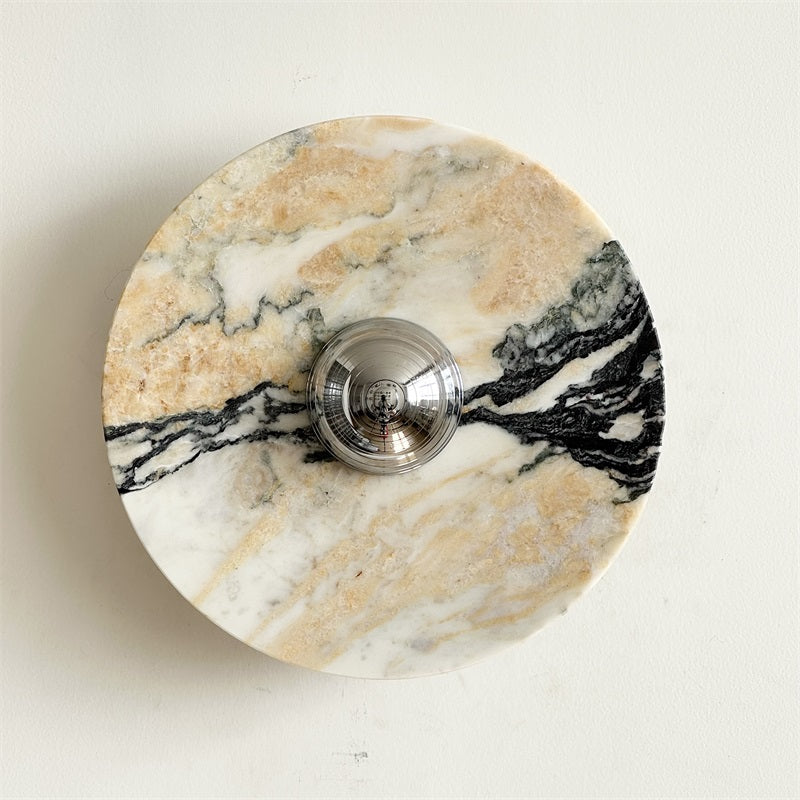 Calacatta Round Marble Wall Sconce
