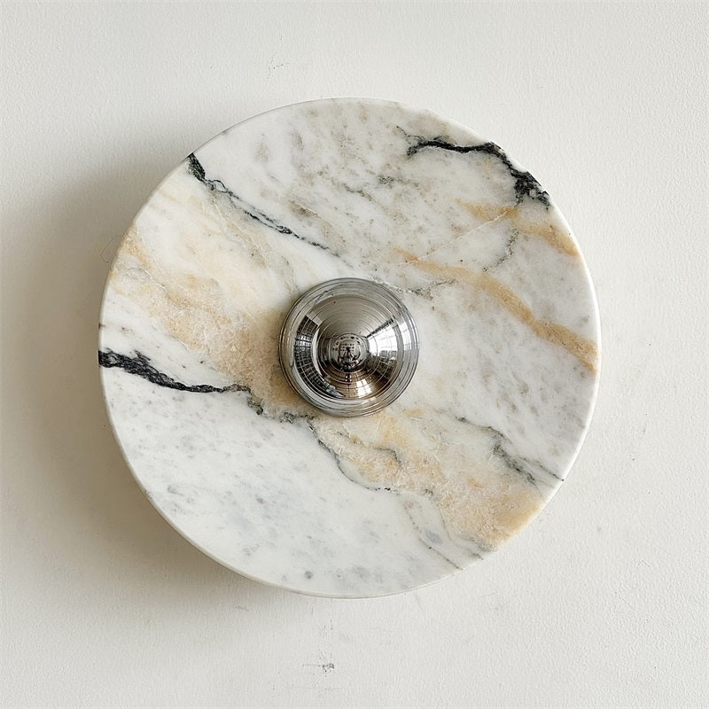 Calacatta Round Marble Wall Sconce