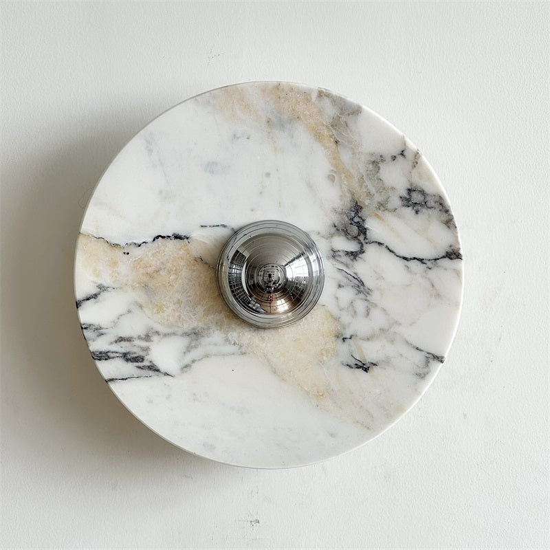 Calacatta Round Marble Wall Sconce