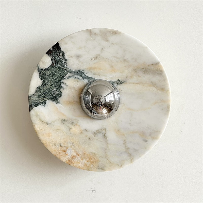 Calacatta Round Marble Wall Sconce