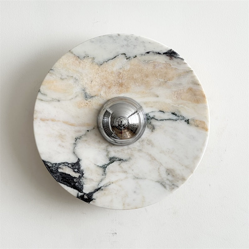 Calacatta Round Marble Wall Sconce