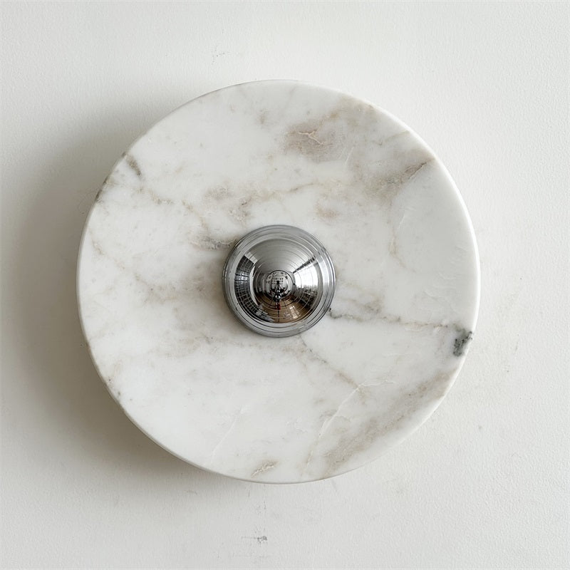 Calacatta Round Marble Wall Sconce