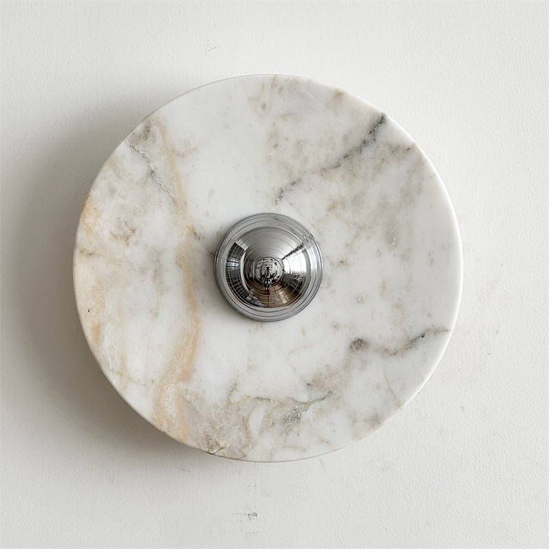 Calacatta Round Marble Wall Sconce