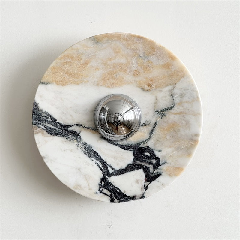 Calacatta Round Marble Wall Sconce