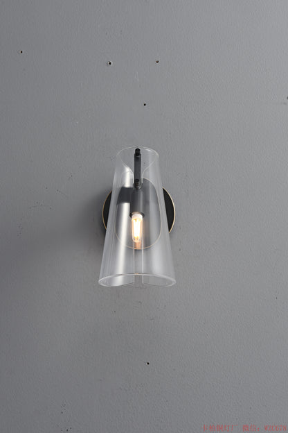Brass Wall sconce with acrylic shade