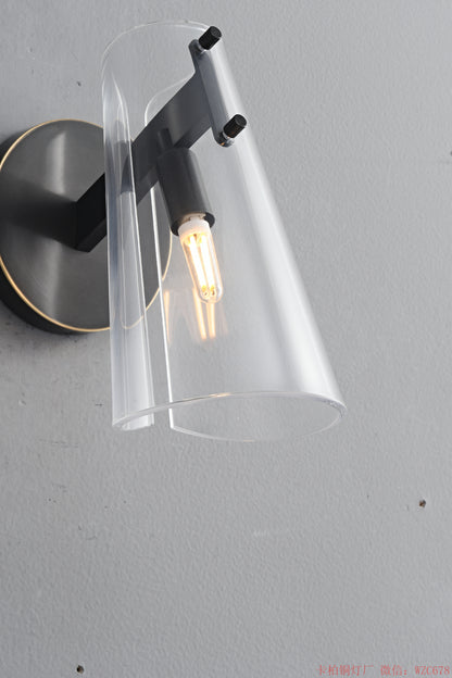 Brass Wall sconce with acrylic shade