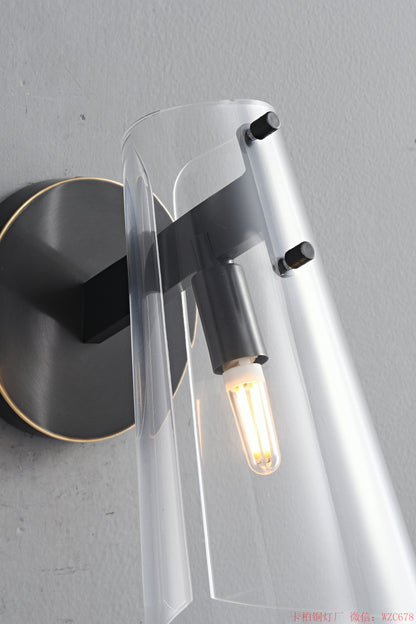 Brass Wall sconce with acrylic shade