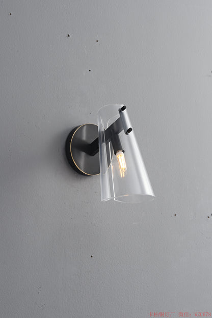 Brass Wall sconce with acrylic shade