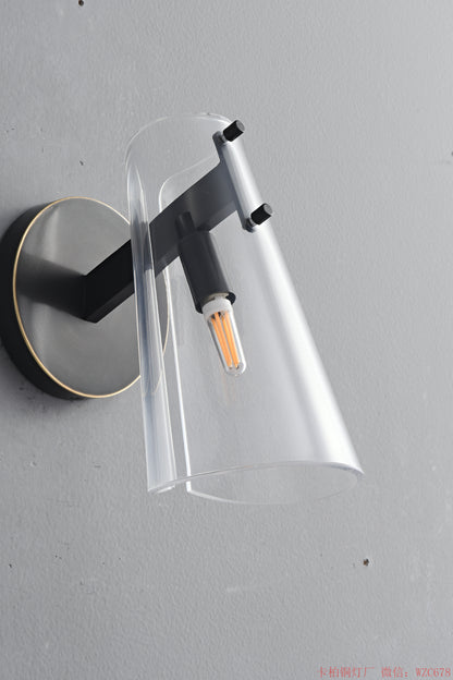 Brass Wall sconce with acrylic shade