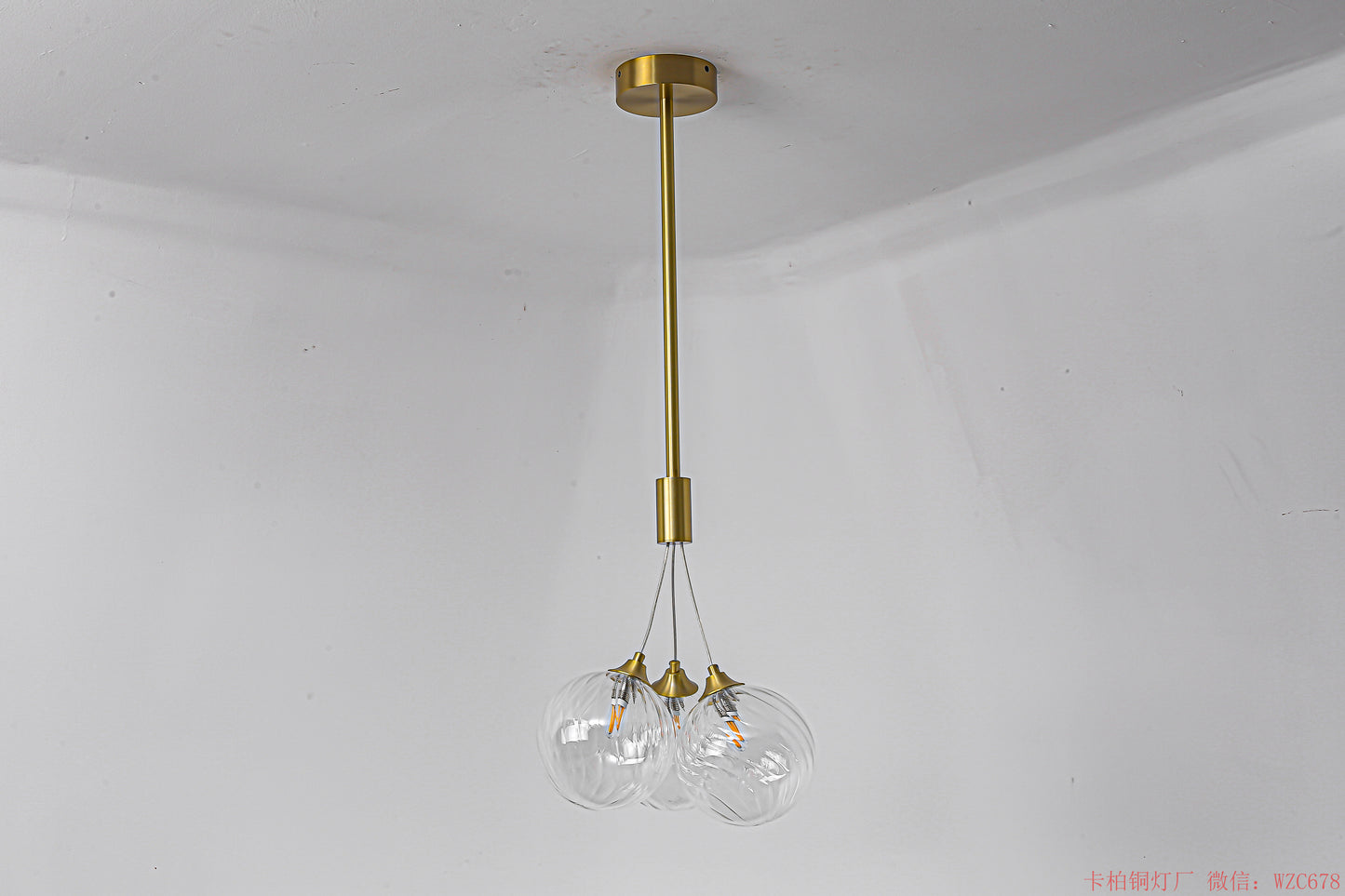 Round glass ball bunch chandelier