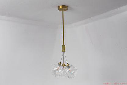 Round glass ball bunch chandelier