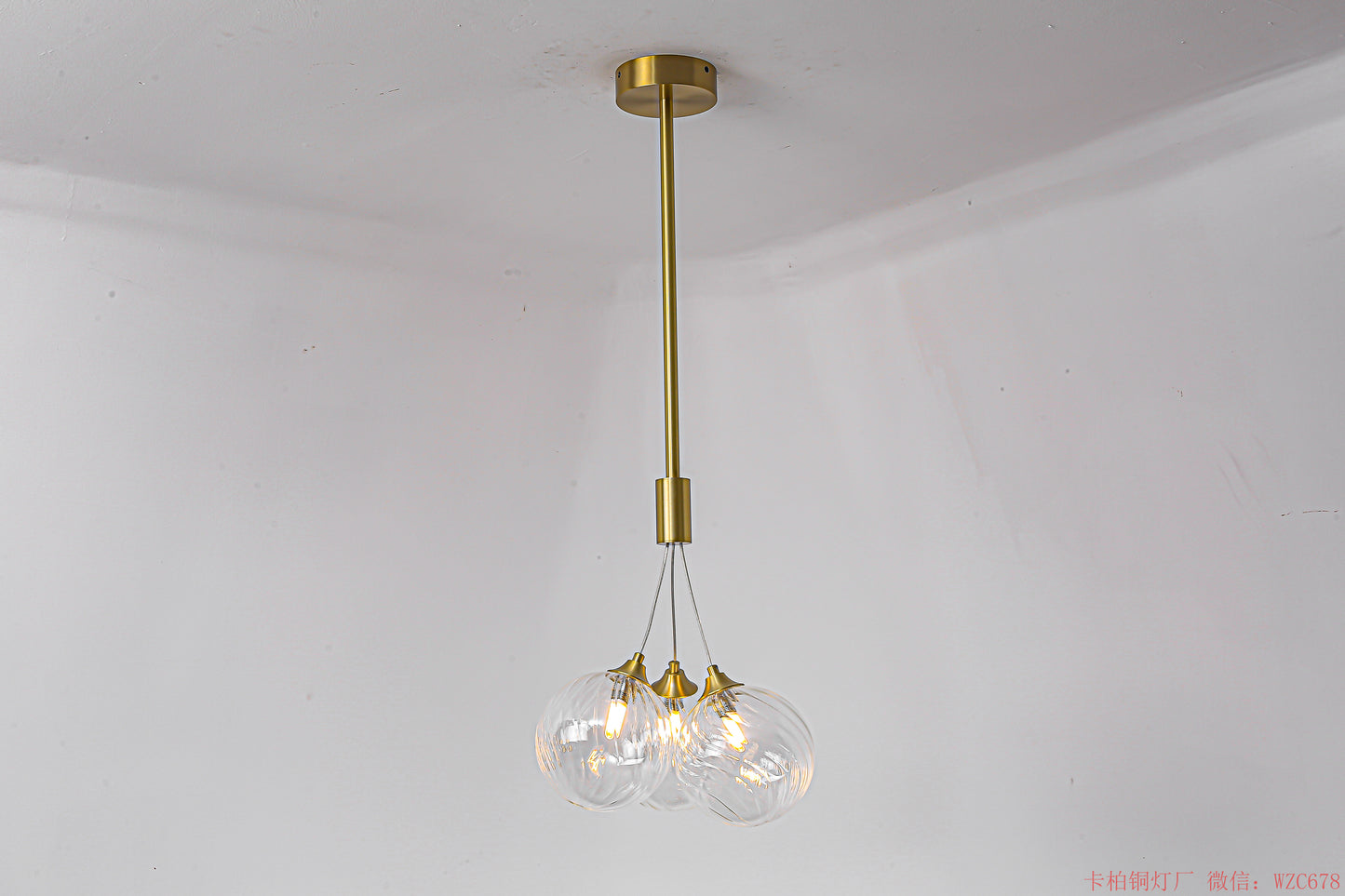 Round glass ball bunch chandelier