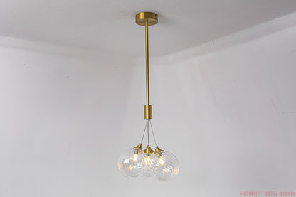 Round glass ball bunch chandelier