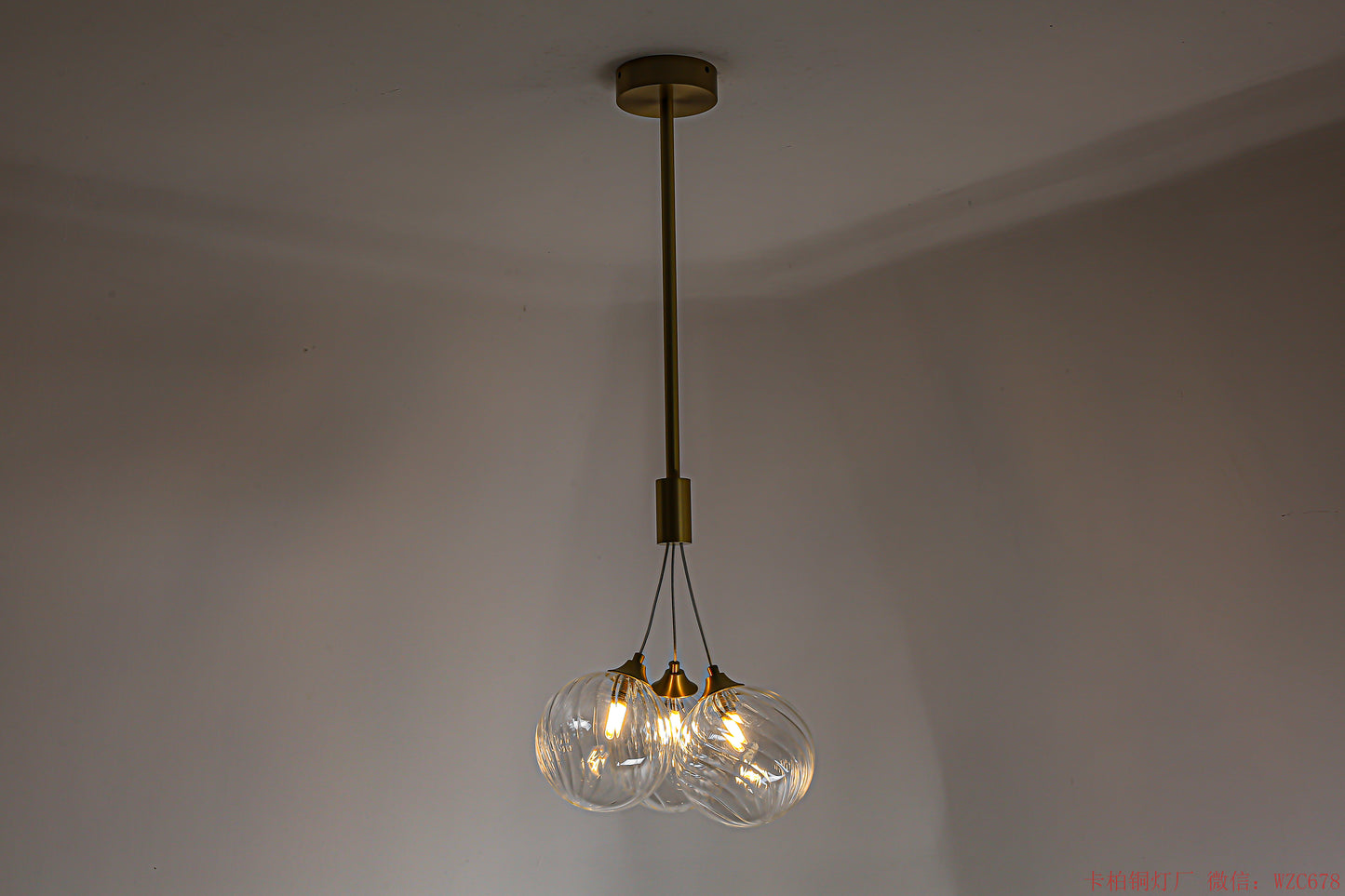 Round glass ball bunch chandelier