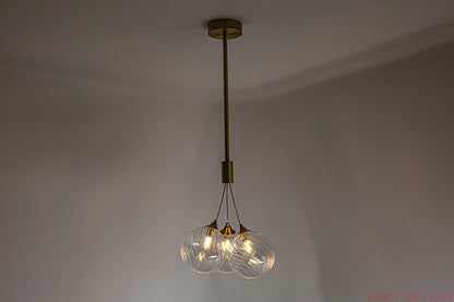 Round glass ball bunch chandelier