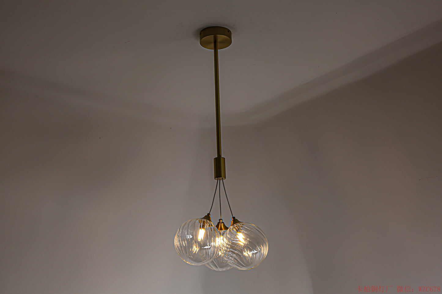 Round glass ball bunch chandelier