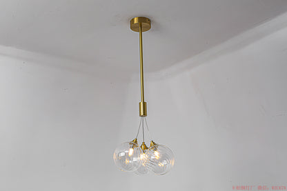 Round glass ball bunch chandelier