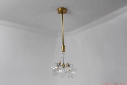 Round glass ball bunch chandelier