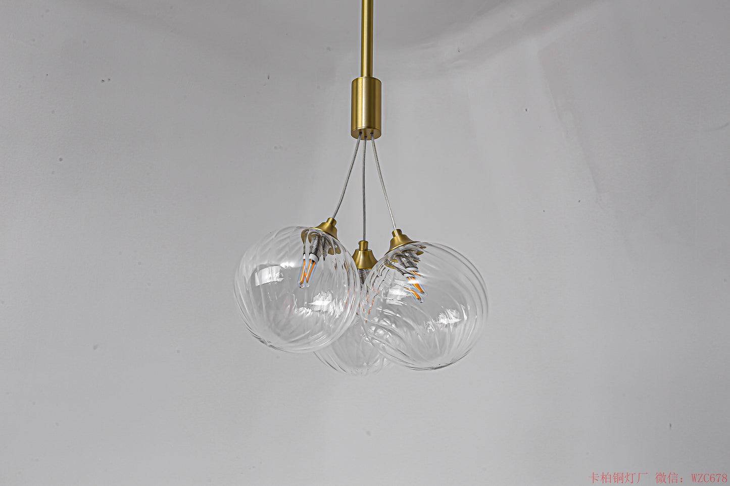 Round glass ball bunch chandelier