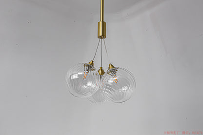 Round glass ball bunch chandelier