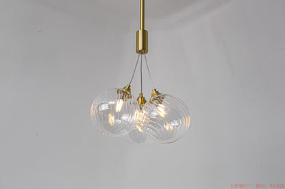 Round glass ball bunch chandelier