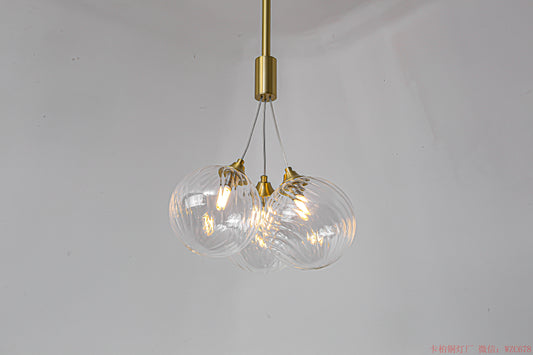 Round glass ball bunch chandelier
