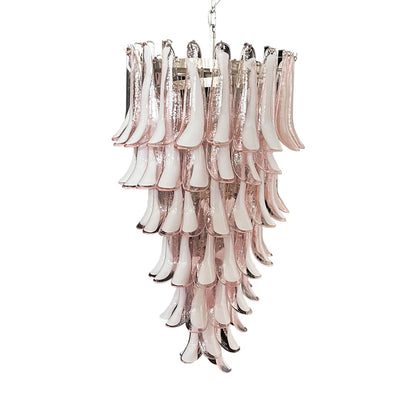 Petals Spiral Murano Pink Chandelier