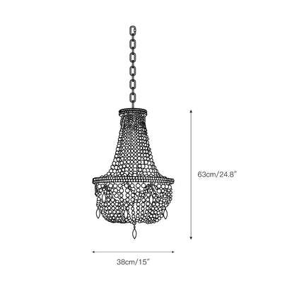 Betsey Wood Bead Chandelier