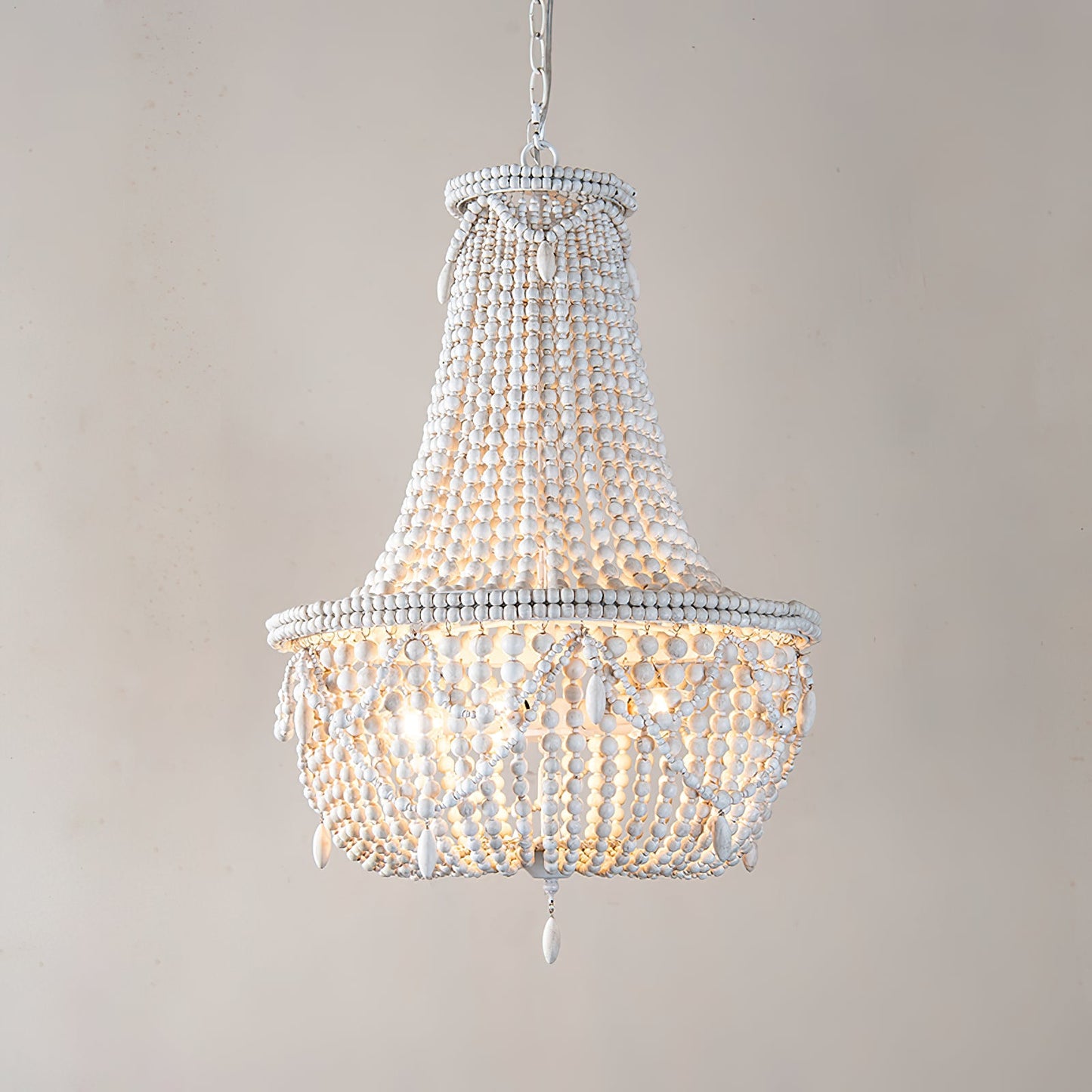 Betsey Wood Bead Chandelier