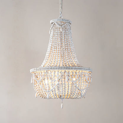 Betsey Wood Bead Chandelier