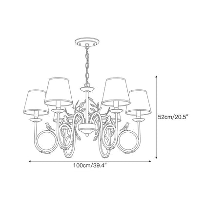 Bird Fabric Chandelier