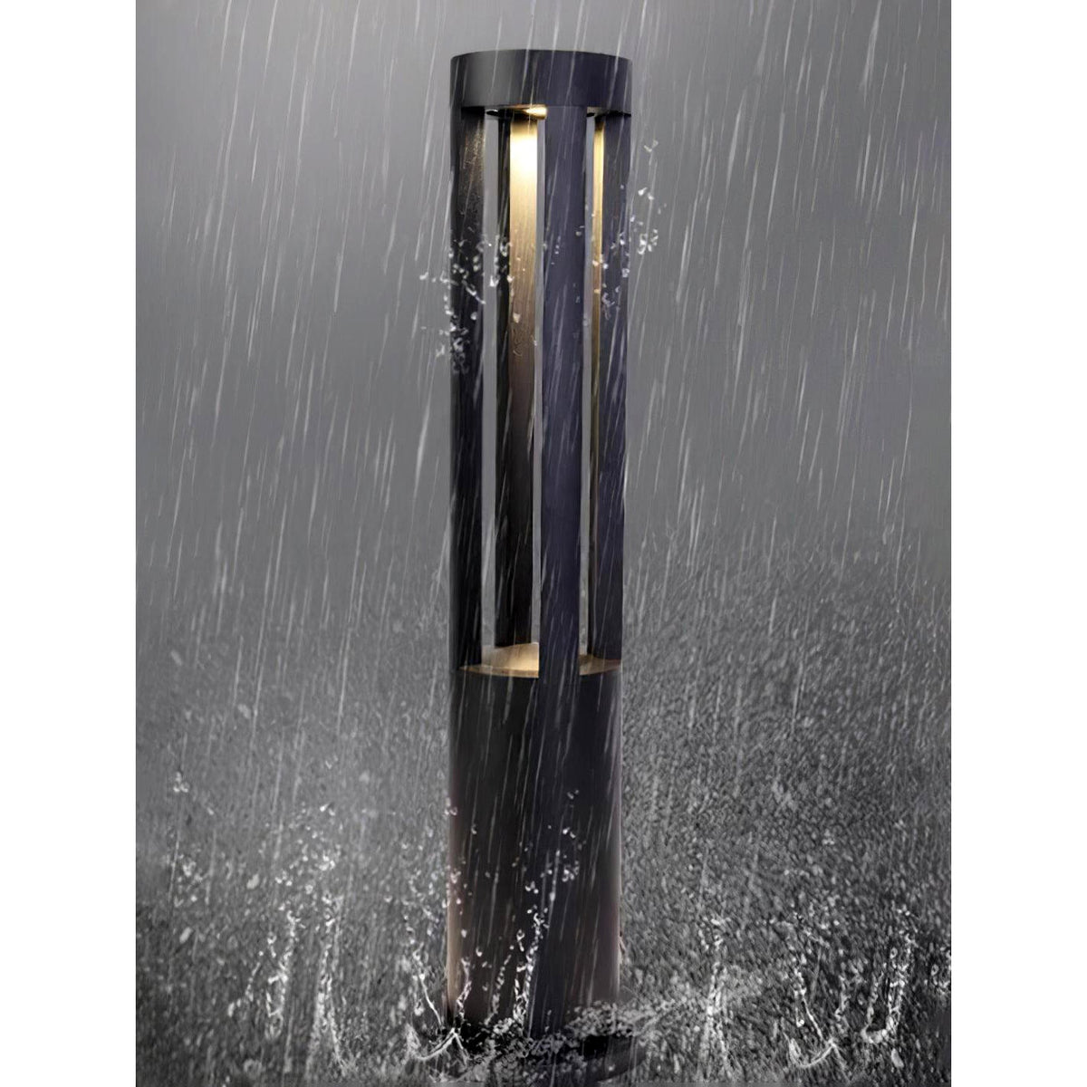 Black Cylindrical Garden Outdoor Light